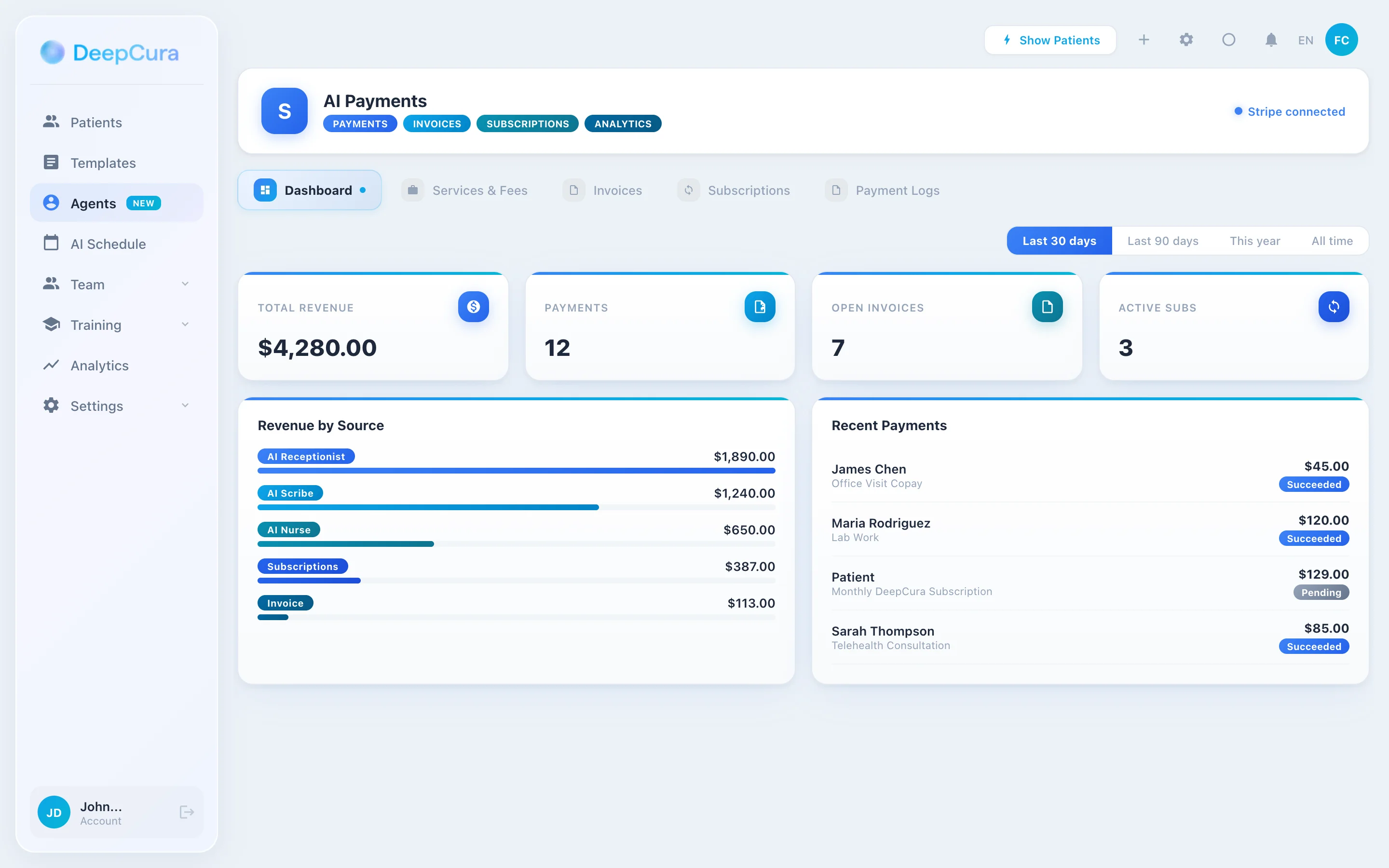 DeepCura Billing Automation — CPT codes with linked diagnoses pushed to athenahealth