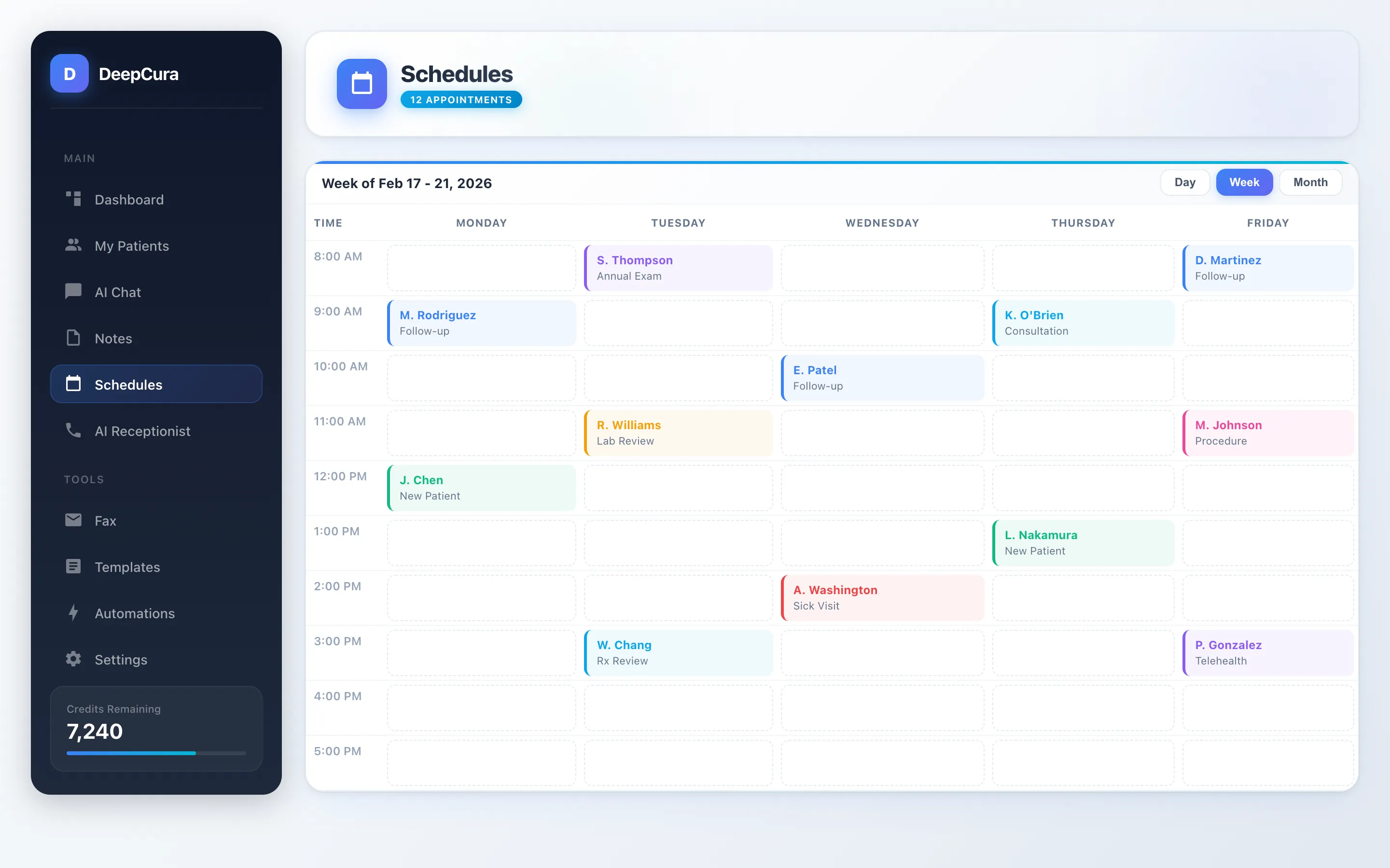 DeepCura AI scheduling assistant — AI-powered appointment booking from patient phone calls